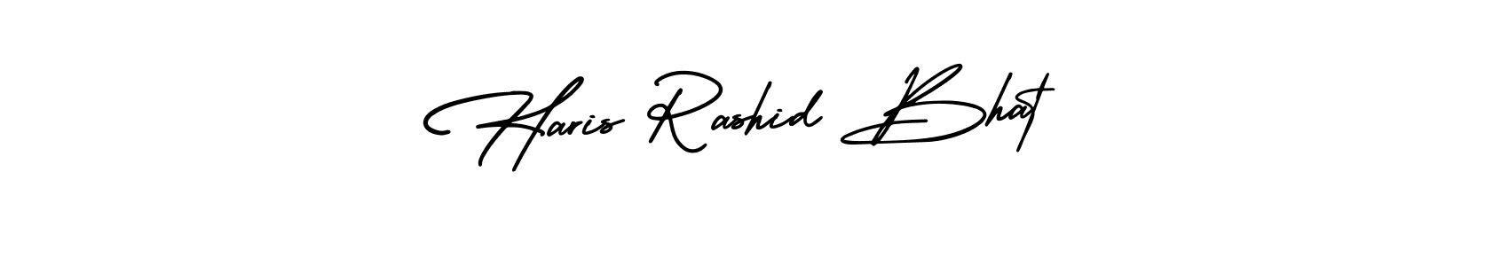 The best way (AmerikaSignatureDemo-Regular) to make a short signature is to pick only two or three words in your name. The name Haris Rashid Bhat include a total of six letters. For converting this name. Haris Rashid Bhat signature style 3 images and pictures png