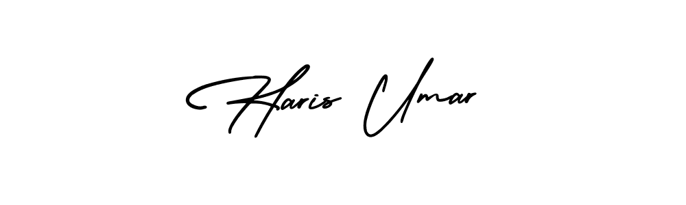 This is the best signature style for the Haris Umar name. Also you like these signature font (AmerikaSignatureDemo-Regular). Mix name signature. Haris Umar signature style 3 images and pictures png