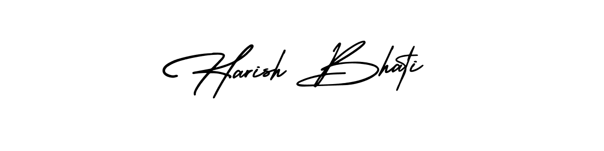Design your own signature with our free online signature maker. With this signature software, you can create a handwritten (AmerikaSignatureDemo-Regular) signature for name Harish Bhati. Harish Bhati signature style 3 images and pictures png