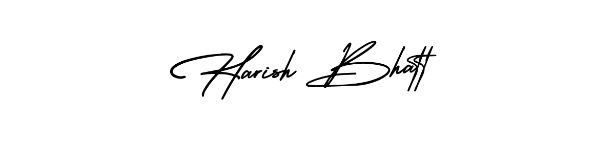 You should practise on your own different ways (AmerikaSignatureDemo-Regular) to write your name (Harish Bhatt) in signature. don't let someone else do it for you. Harish Bhatt signature style 3 images and pictures png