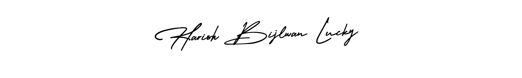 Also You can easily find your signature by using the search form. We will create Harish Bijlwan Lucky name handwritten signature images for you free of cost using AmerikaSignatureDemo-Regular sign style. Harish Bijlwan Lucky signature style 3 images and pictures png