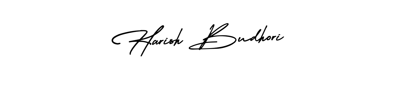 Best and Professional Signature Style for Harish Budhori. AmerikaSignatureDemo-Regular Best Signature Style Collection. Harish Budhori signature style 3 images and pictures png