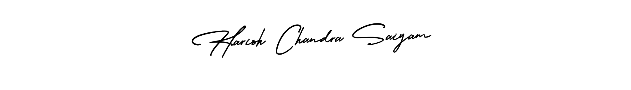 It looks lik you need a new signature style for name Harish Chandra Saiyam. Design unique handwritten (AmerikaSignatureDemo-Regular) signature with our free signature maker in just a few clicks. Harish Chandra Saiyam signature style 3 images and pictures png