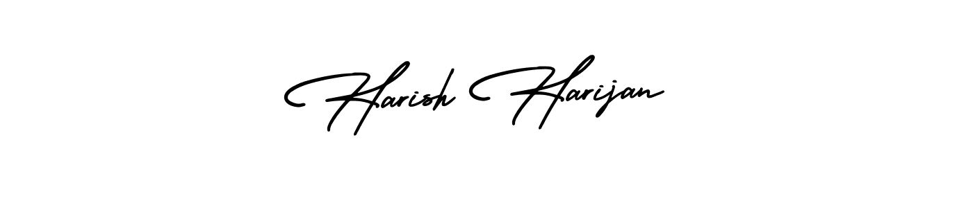 Make a beautiful signature design for name Harish Harijan. With this signature (AmerikaSignatureDemo-Regular) style, you can create a handwritten signature for free. Harish Harijan signature style 3 images and pictures png