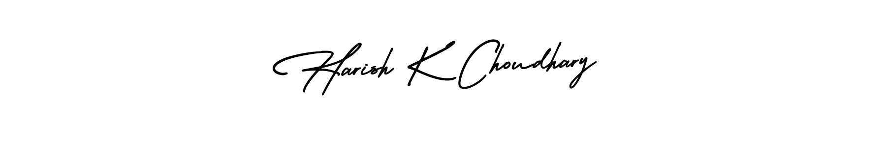 Use a signature maker to create a handwritten signature online. With this signature software, you can design (AmerikaSignatureDemo-Regular) your own signature for name Harish K Choudhary. Harish K Choudhary signature style 3 images and pictures png