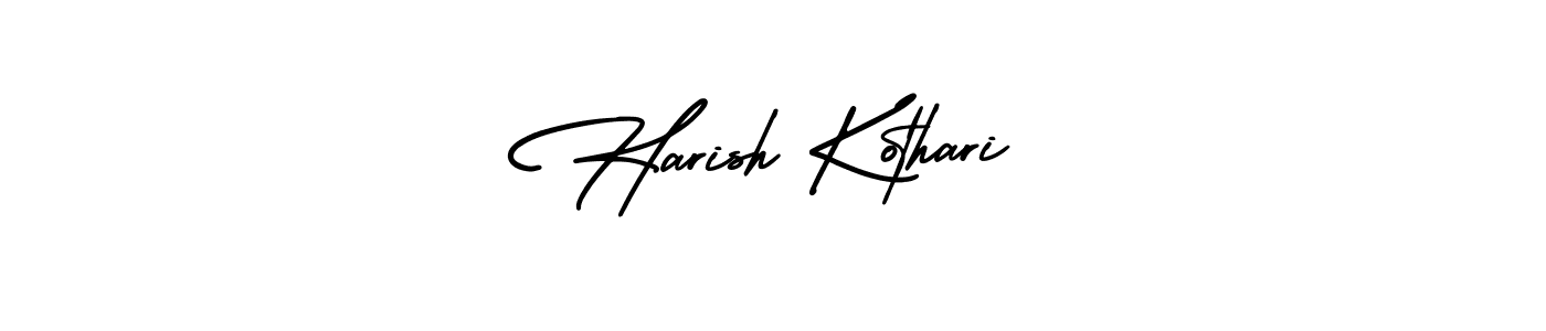 Design your own signature with our free online signature maker. With this signature software, you can create a handwritten (AmerikaSignatureDemo-Regular) signature for name Harish Kothari. Harish Kothari signature style 3 images and pictures png