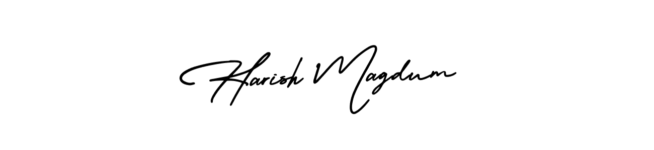 Design your own signature with our free online signature maker. With this signature software, you can create a handwritten (AmerikaSignatureDemo-Regular) signature for name Harish Magdum. Harish Magdum signature style 3 images and pictures png