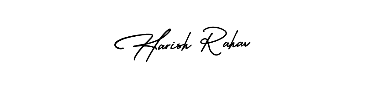 Design your own signature with our free online signature maker. With this signature software, you can create a handwritten (AmerikaSignatureDemo-Regular) signature for name Harish Rahav. Harish Rahav signature style 3 images and pictures png