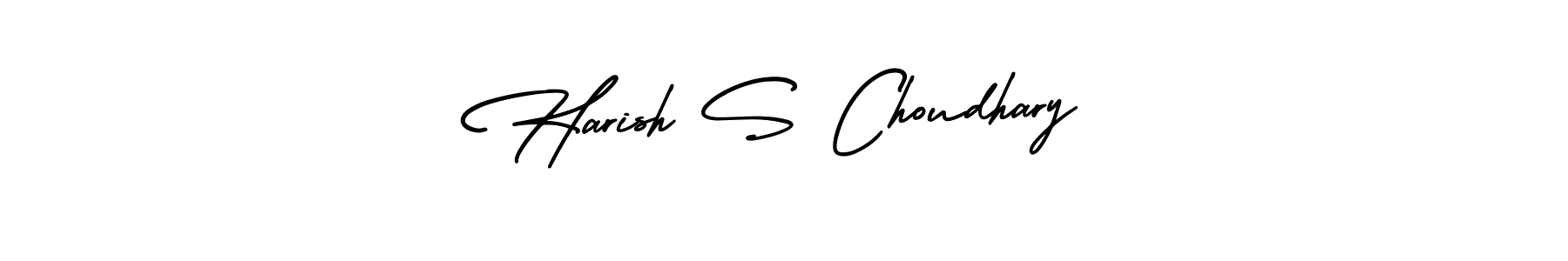 You should practise on your own different ways (AmerikaSignatureDemo-Regular) to write your name (Harish S Choudhary) in signature. don't let someone else do it for you. Harish S Choudhary signature style 3 images and pictures png