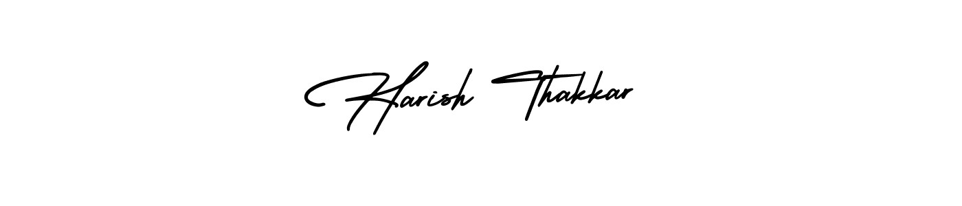 AmerikaSignatureDemo-Regular is a professional signature style that is perfect for those who want to add a touch of class to their signature. It is also a great choice for those who want to make their signature more unique. Get Harish Thakkar name to fancy signature for free. Harish Thakkar signature style 3 images and pictures png