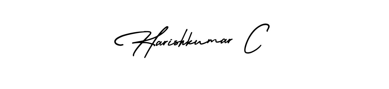 Create a beautiful signature design for name Harishkumar C. With this signature (AmerikaSignatureDemo-Regular) fonts, you can make a handwritten signature for free. Harishkumar C signature style 3 images and pictures png