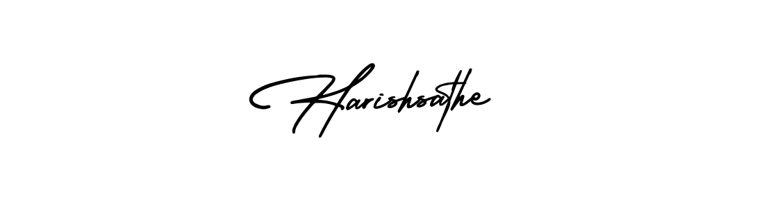 It looks lik you need a new signature style for name Harishsathe. Design unique handwritten (AmerikaSignatureDemo-Regular) signature with our free signature maker in just a few clicks. Harishsathe signature style 3 images and pictures png