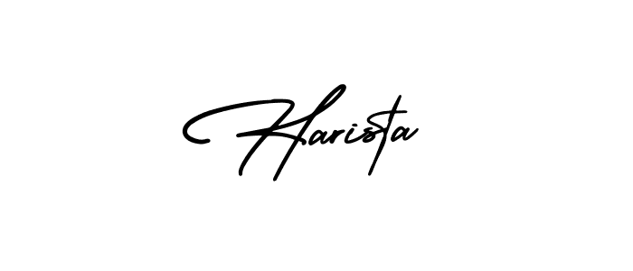 Design your own signature with our free online signature maker. With this signature software, you can create a handwritten (AmerikaSignatureDemo-Regular) signature for name Harista. Harista signature style 3 images and pictures png