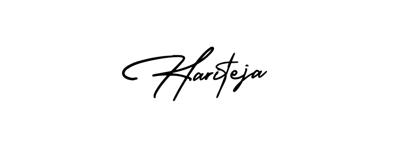 AmerikaSignatureDemo-Regular is a professional signature style that is perfect for those who want to add a touch of class to their signature. It is also a great choice for those who want to make their signature more unique. Get Hariteja name to fancy signature for free. Hariteja signature style 3 images and pictures png