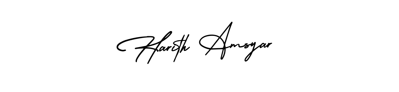 Design your own signature with our free online signature maker. With this signature software, you can create a handwritten (AmerikaSignatureDemo-Regular) signature for name Harith Amsyar. Harith Amsyar signature style 3 images and pictures png