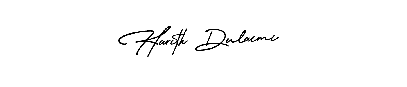 How to make Harith Dulaimi signature? AmerikaSignatureDemo-Regular is a professional autograph style. Create handwritten signature for Harith Dulaimi name. Harith Dulaimi signature style 3 images and pictures png