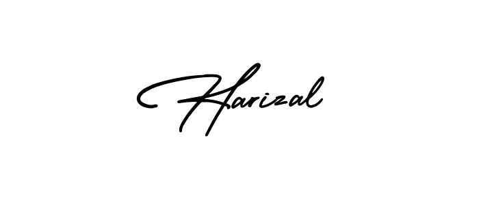 Use a signature maker to create a handwritten signature online. With this signature software, you can design (AmerikaSignatureDemo-Regular) your own signature for name Harizal. Harizal signature style 3 images and pictures png