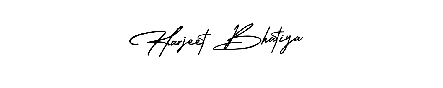 Make a beautiful signature design for name Harjeet Bhatiya. With this signature (AmerikaSignatureDemo-Regular) style, you can create a handwritten signature for free. Harjeet Bhatiya signature style 3 images and pictures png