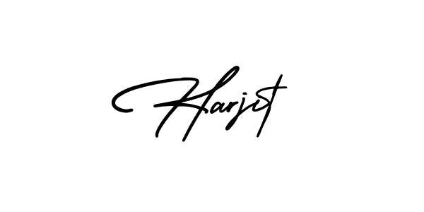 How to make Harjit name signature. Use AmerikaSignatureDemo-Regular style for creating short signs online. This is the latest handwritten sign. Harjit signature style 3 images and pictures png
