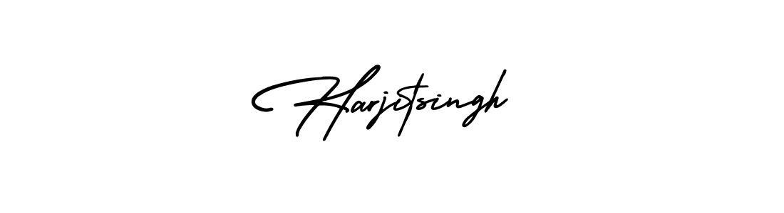 The best way (AmerikaSignatureDemo-Regular) to make a short signature is to pick only two or three words in your name. The name Harjitsingh include a total of six letters. For converting this name. Harjitsingh signature style 3 images and pictures png