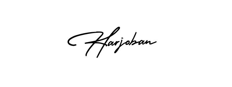 Harjoban stylish signature style. Best Handwritten Sign (AmerikaSignatureDemo-Regular) for my name. Handwritten Signature Collection Ideas for my name Harjoban. Harjoban signature style 3 images and pictures png