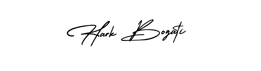 How to make Hark Bogati name signature. Use AmerikaSignatureDemo-Regular style for creating short signs online. This is the latest handwritten sign. Hark Bogati signature style 3 images and pictures png