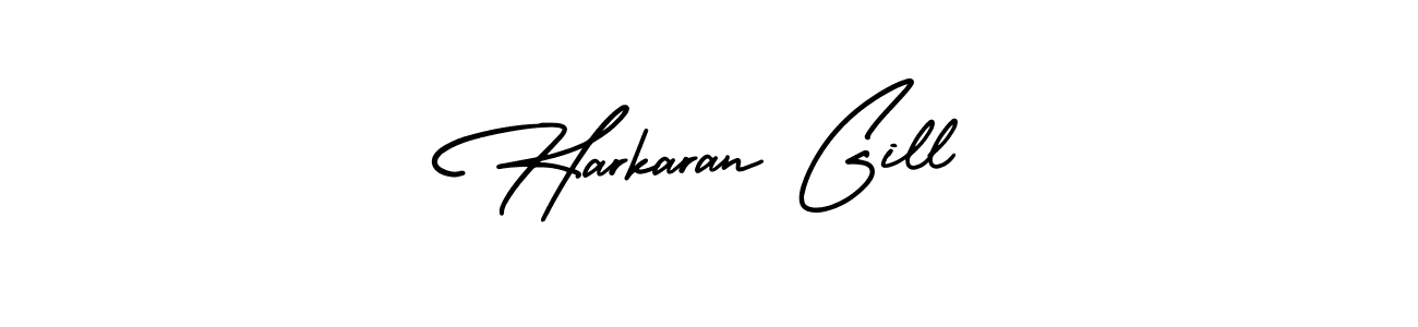 How to Draw Harkaran Gill signature style? AmerikaSignatureDemo-Regular is a latest design signature styles for name Harkaran Gill. Harkaran Gill signature style 3 images and pictures png