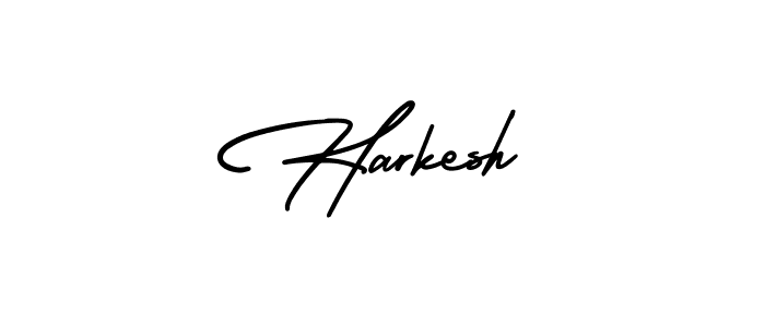 Create a beautiful signature design for name Harkesh. With this signature (AmerikaSignatureDemo-Regular) fonts, you can make a handwritten signature for free. Harkesh signature style 3 images and pictures png