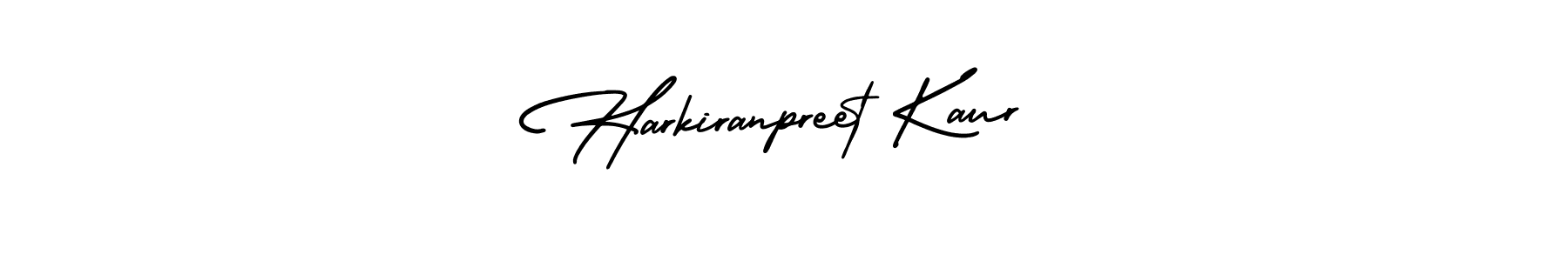 Use a signature maker to create a handwritten signature online. With this signature software, you can design (AmerikaSignatureDemo-Regular) your own signature for name Harkiranpreet Kaur. Harkiranpreet Kaur signature style 3 images and pictures png