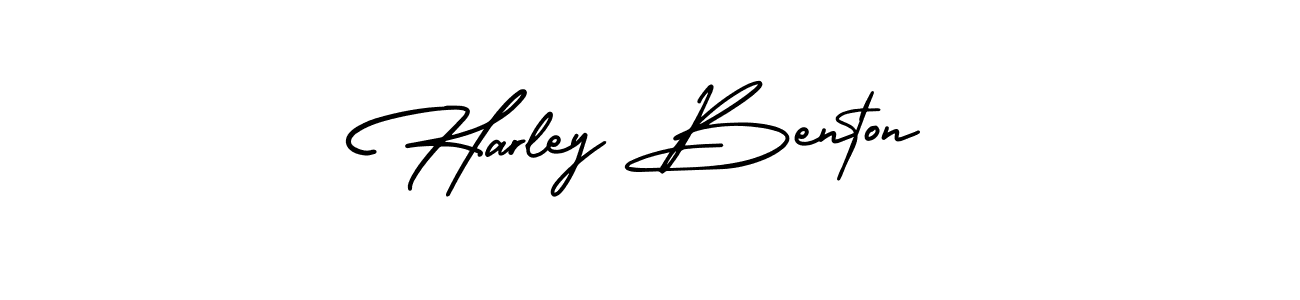 How to make Harley Benton name signature. Use AmerikaSignatureDemo-Regular style for creating short signs online. This is the latest handwritten sign. Harley Benton signature style 3 images and pictures png