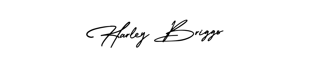 It looks lik you need a new signature style for name Harley Briggs. Design unique handwritten (AmerikaSignatureDemo-Regular) signature with our free signature maker in just a few clicks. Harley Briggs signature style 3 images and pictures png