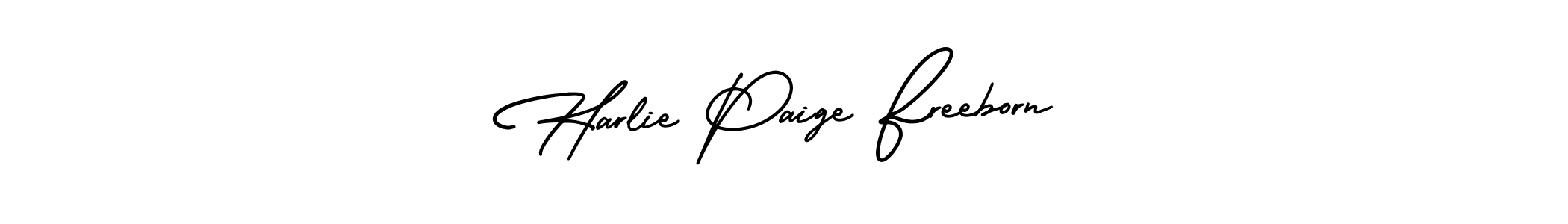Design your own signature with our free online signature maker. With this signature software, you can create a handwritten (AmerikaSignatureDemo-Regular) signature for name Harlie Paige Freeborn. Harlie Paige Freeborn signature style 3 images and pictures png