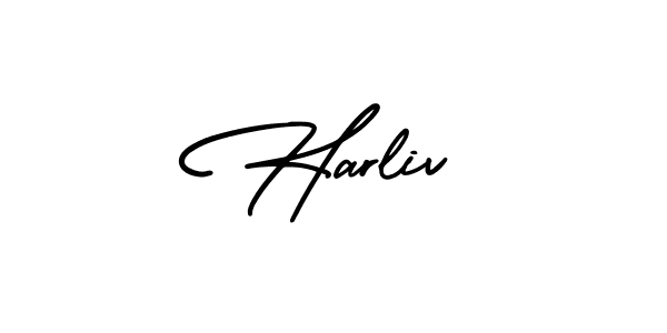 Best and Professional Signature Style for Harliv. AmerikaSignatureDemo-Regular Best Signature Style Collection. Harliv signature style 3 images and pictures png