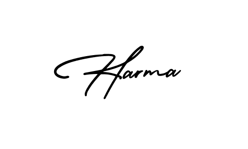 Make a beautiful signature design for name Harma. With this signature (AmerikaSignatureDemo-Regular) style, you can create a handwritten signature for free. Harma signature style 3 images and pictures png