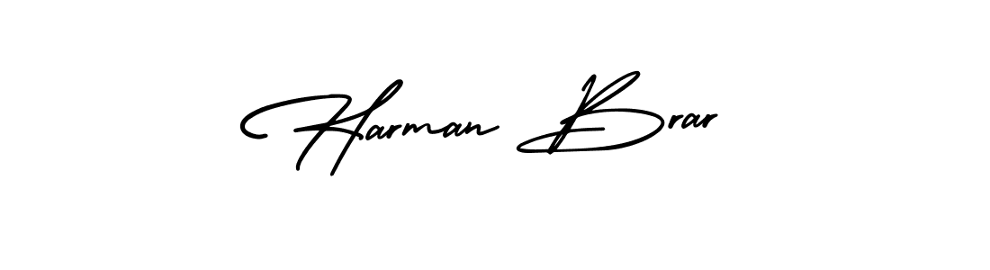 Similarly AmerikaSignatureDemo-Regular is the best handwritten signature design. Signature creator online .You can use it as an online autograph creator for name Harman Brar. Harman Brar signature style 3 images and pictures png