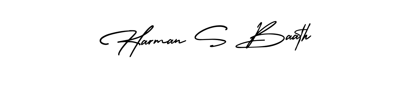 Similarly AmerikaSignatureDemo-Regular is the best handwritten signature design. Signature creator online .You can use it as an online autograph creator for name Harman S Baath. Harman S Baath signature style 3 images and pictures png