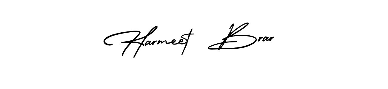 How to make Harmeet  Brar name signature. Use AmerikaSignatureDemo-Regular style for creating short signs online. This is the latest handwritten sign. Harmeet  Brar signature style 3 images and pictures png