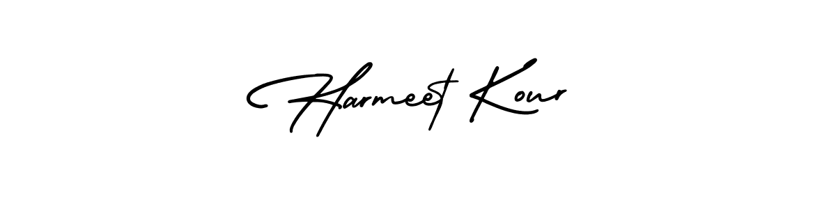 Create a beautiful signature design for name Harmeet Kour. With this signature (AmerikaSignatureDemo-Regular) fonts, you can make a handwritten signature for free. Harmeet Kour signature style 3 images and pictures png
