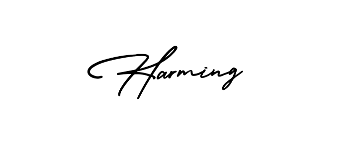 This is the best signature style for the Harming name. Also you like these signature font (AmerikaSignatureDemo-Regular). Mix name signature. Harming signature style 3 images and pictures png