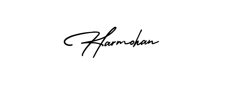 It looks lik you need a new signature style for name Harmohan. Design unique handwritten (AmerikaSignatureDemo-Regular) signature with our free signature maker in just a few clicks. Harmohan signature style 3 images and pictures png