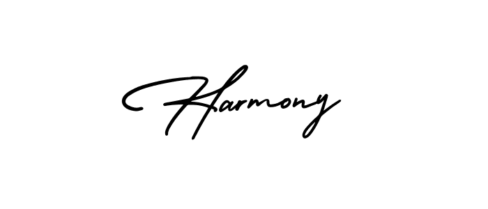 How to make Harmony name signature. Use AmerikaSignatureDemo-Regular style for creating short signs online. This is the latest handwritten sign. Harmony signature style 3 images and pictures png