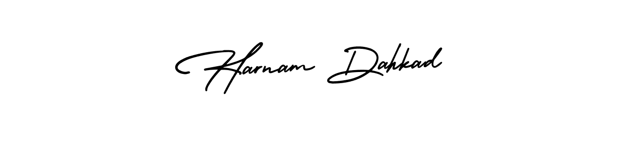 Make a beautiful signature design for name Harnam Dahkad. With this signature (AmerikaSignatureDemo-Regular) style, you can create a handwritten signature for free. Harnam Dahkad signature style 3 images and pictures png