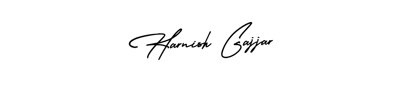 AmerikaSignatureDemo-Regular is a professional signature style that is perfect for those who want to add a touch of class to their signature. It is also a great choice for those who want to make their signature more unique. Get Harnish Gajjar name to fancy signature for free. Harnish Gajjar signature style 3 images and pictures png