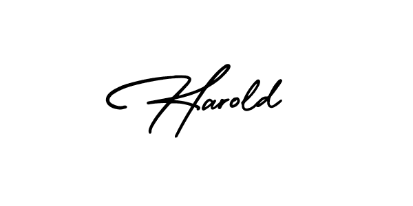 Design your own signature with our free online signature maker. With this signature software, you can create a handwritten (AmerikaSignatureDemo-Regular) signature for name Harold. Harold signature style 3 images and pictures png