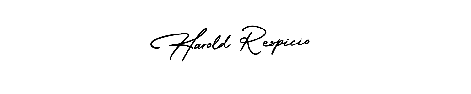 Design your own signature with our free online signature maker. With this signature software, you can create a handwritten (AmerikaSignatureDemo-Regular) signature for name Harold Respicio. Harold Respicio signature style 3 images and pictures png