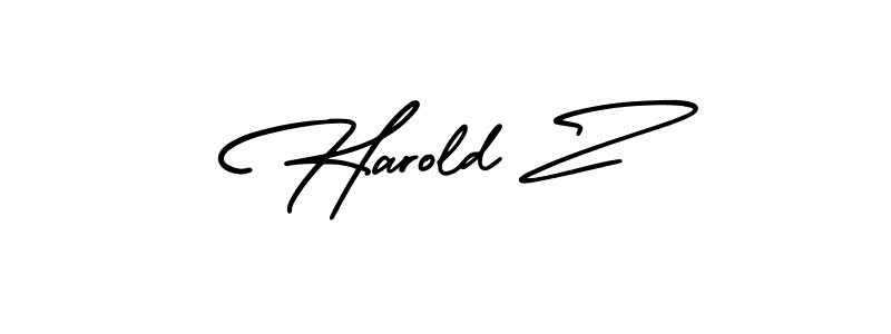 Use a signature maker to create a handwritten signature online. With this signature software, you can design (AmerikaSignatureDemo-Regular) your own signature for name Harold Z. Harold Z signature style 3 images and pictures png
