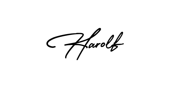 How to make Harolf signature? AmerikaSignatureDemo-Regular is a professional autograph style. Create handwritten signature for Harolf name. Harolf signature style 3 images and pictures png