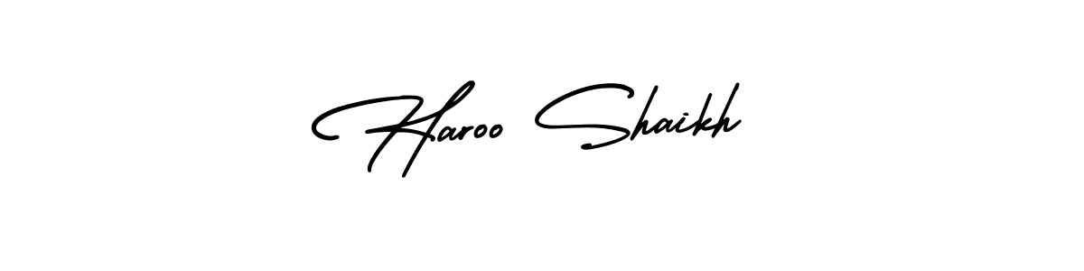 Design your own signature with our free online signature maker. With this signature software, you can create a handwritten (AmerikaSignatureDemo-Regular) signature for name Haroo Shaikh. Haroo Shaikh signature style 3 images and pictures png
