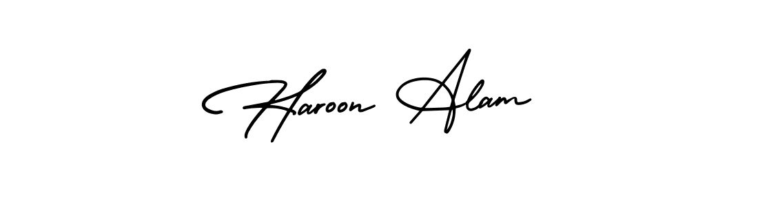 if you are searching for the best signature style for your name Haroon Alam. so please give up your signature search. here we have designed multiple signature styles  using AmerikaSignatureDemo-Regular. Haroon Alam signature style 3 images and pictures png
