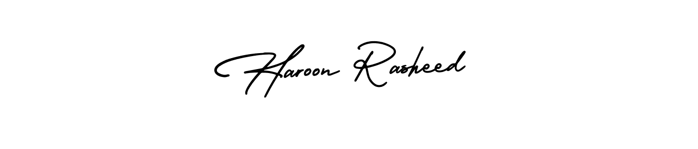 Haroon Rasheed stylish signature style. Best Handwritten Sign (AmerikaSignatureDemo-Regular) for my name. Handwritten Signature Collection Ideas for my name Haroon Rasheed. Haroon Rasheed signature style 3 images and pictures png